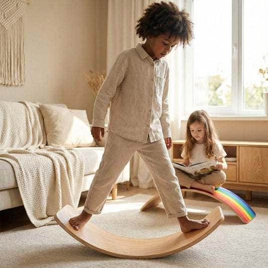 Curved Balance Board – Move, Rock and Balance with Joy!