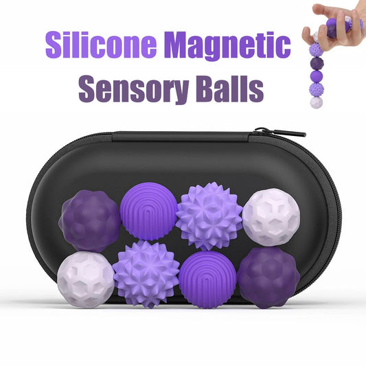 Magnetic Silicone Sensory Balls – Connect, Create & Calm!